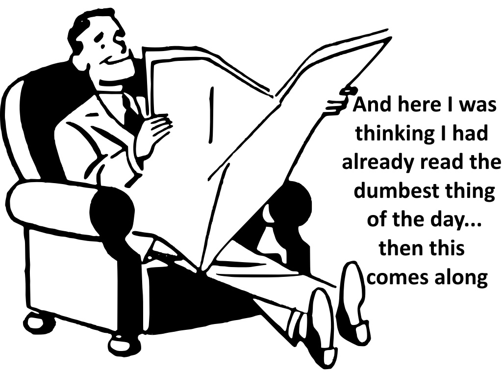 And here I was thinking...